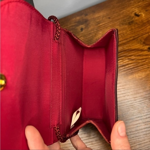 Small, silky shoulder purse. Metallic looking, shiny. EUC - Picture 7 of 10